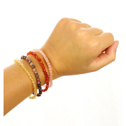 Bracelet pierre orange -...
