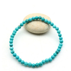 Bracelet turquoise 4mm -...