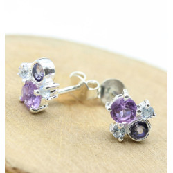 Puce d'oreille argent et...