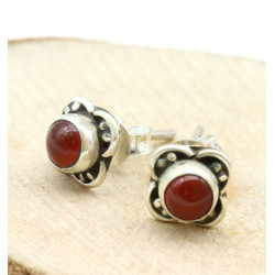 Puce d'oreille argent fleur...