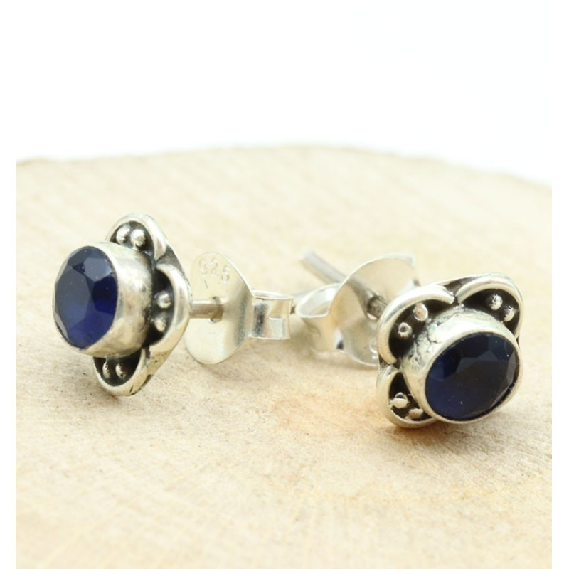 clou d'oreille iolite - Mosaik bijoux indiens clou d'oreille iolite - Mosaik bijoux indiens