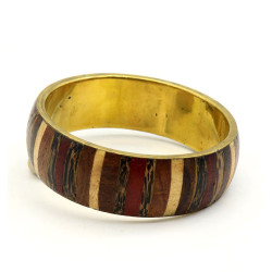 Gros bracelet en bois -...