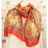 Foulard rouge en soie bohème - Mosaik bijoux indiens