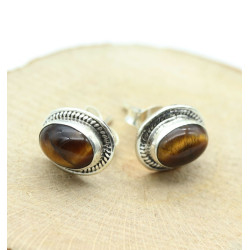 Clou d'oreille ovale oeil...