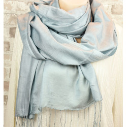 foulard gris clair en...