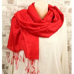 Foulard rouge viscose -...
