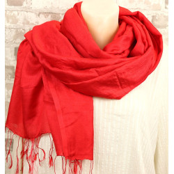 Foulard rouge viscose -...