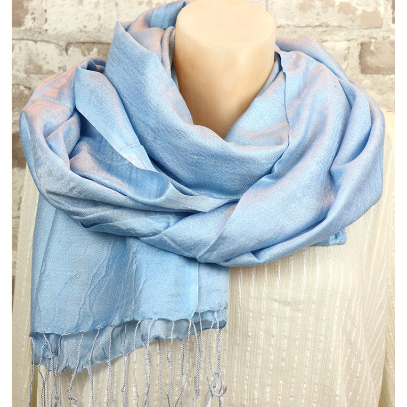 Foulard bleu ciel - Mosaik bijoux indiens Foulard bleu ciel - Mosaik bijoux indiens