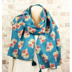 Foulard bleu canard à...