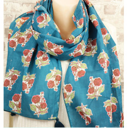 Foulard bleu canard en...