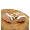 Puces d'oreille pierre de lune rose Mosaik Bijoux Indiens - 2