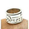 Bague anti stress mantra indien argent - Mosaik bijoux indiens