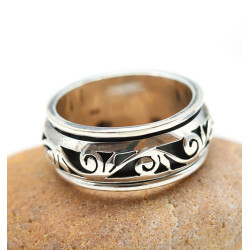 Bague ethnique argent anti...