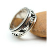 Bague anti stress argent ethnique - Mosaik bijoux indiens
