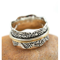 Bague épaisse anti stress pour homme - Mosaik bijoux indiens