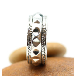 Bague argent grande taille - Mosaik bijoux indiens