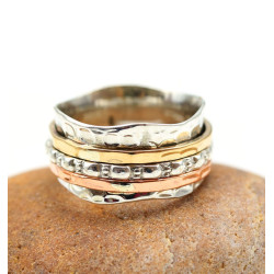 Bague argent anti stress -...