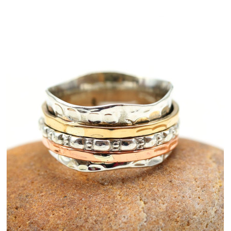 Bague argent anti stress - Mosaik bijoux indiens