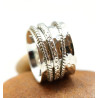Bague anti stress ethnique argent - Mosaik bijoux indiens