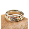 Bague fine anti stress 3 métaux - Mosaik bijoux indiens