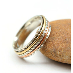Bague anti stress en argent...