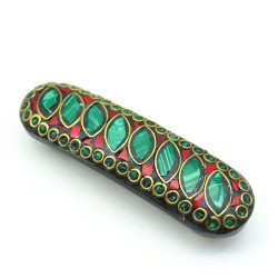 Barrette resine rouge -...