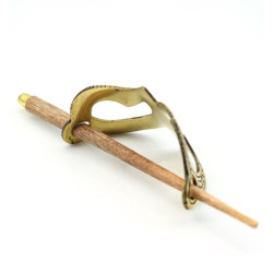 Barrette à chignon dorée -...