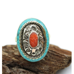 grosse bague ovale ethnique...