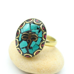 Bague tibétaine "les yeux...