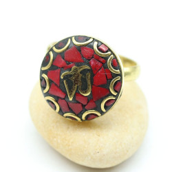 Bague aum tibetain - Mosaik...