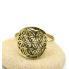Bague fleur de vie dorée - Mosaik bijoux indiens
