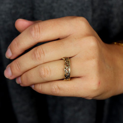 Bague fine laiton couronne...