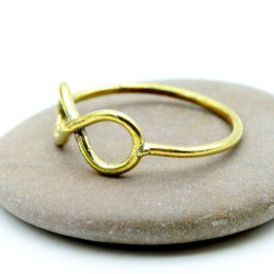 Bague infini fine laiton -...
