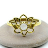 Bague lotus laiton doré - Mosaik bijoux indiens