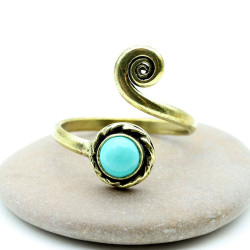 Bague turquoise dorée...