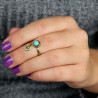 Bague de phalange dorée pierre turquoise - Mosaik bijoux indiens