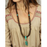 mala ethnique marron - Mosaik bijoux indiens