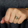 Bague fleur de vie dor"e - Mosaik bijoux indiens
