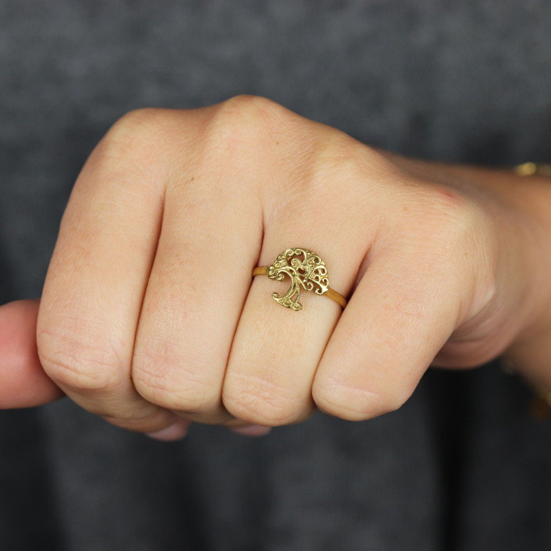 Bague arbre de vie en laiton - Mosaik bijoux indiens