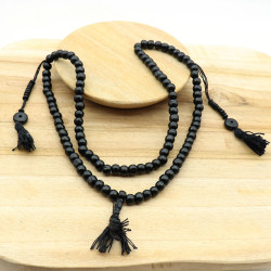 Mala tibétain perles noires...