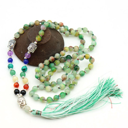 Mala indien pierre naturelle - Mosaik bijoux indiens