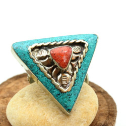 Bague ethnique triangle...