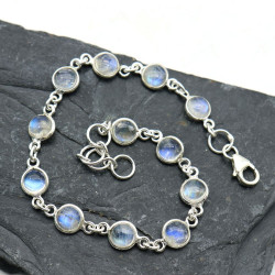 Bracelet argent pierre de...