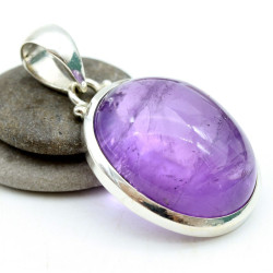 Pendentif améthyste ovale...