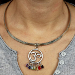 pendentif aum 7 chakras -...