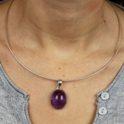 pendentif améthyste -...
