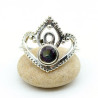 Bague lotus en argent - Mosaik bijoux indiens