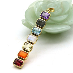 pendentif 7 chakras pierres...