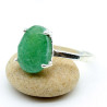 Bague argent et aventurine - Mosaik bijoux indiens
