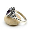 Bague argent bohème pierre violette - Mosaik bijoux indiens